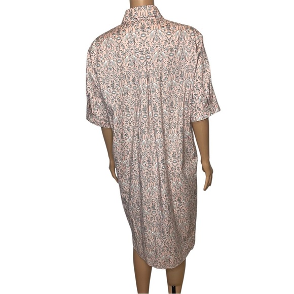 J. McLaughlin Arisa Cotton Popover NWT Floral Bird  Shirt Dress sz XL - Picture 4 of 14